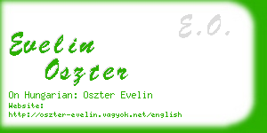 evelin oszter business card